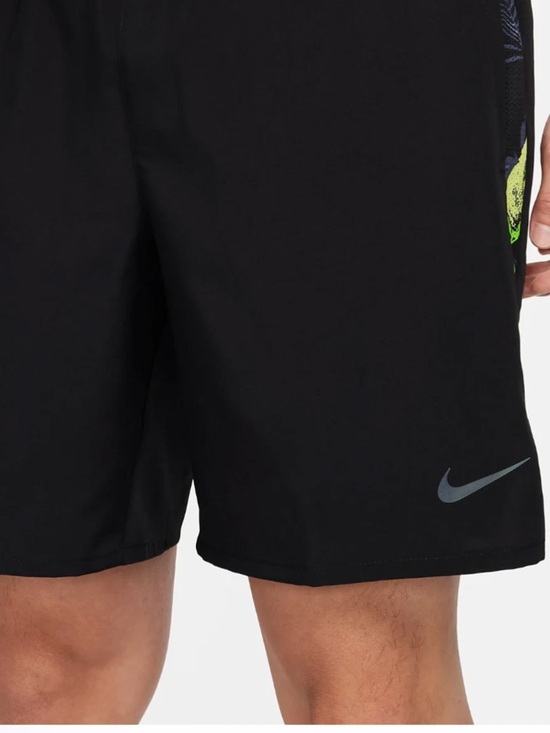Nike Other - Nike Black Challenger Athletic Shorts with Neon Green Trim
